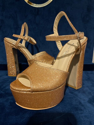 Sandalia Alta Dusty Gold