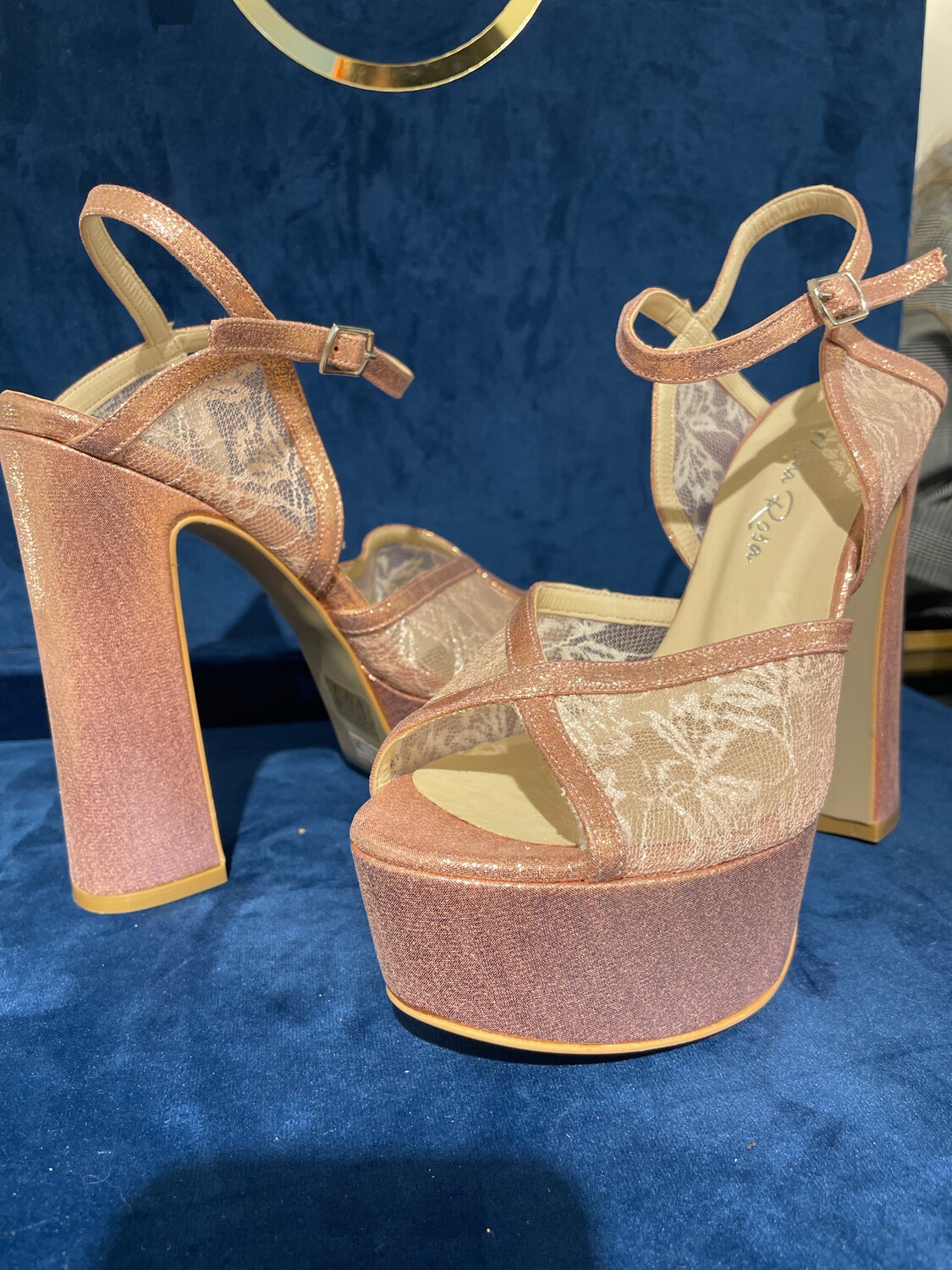 Sandalia Alta / Plataforma (14cm)  -  Rose