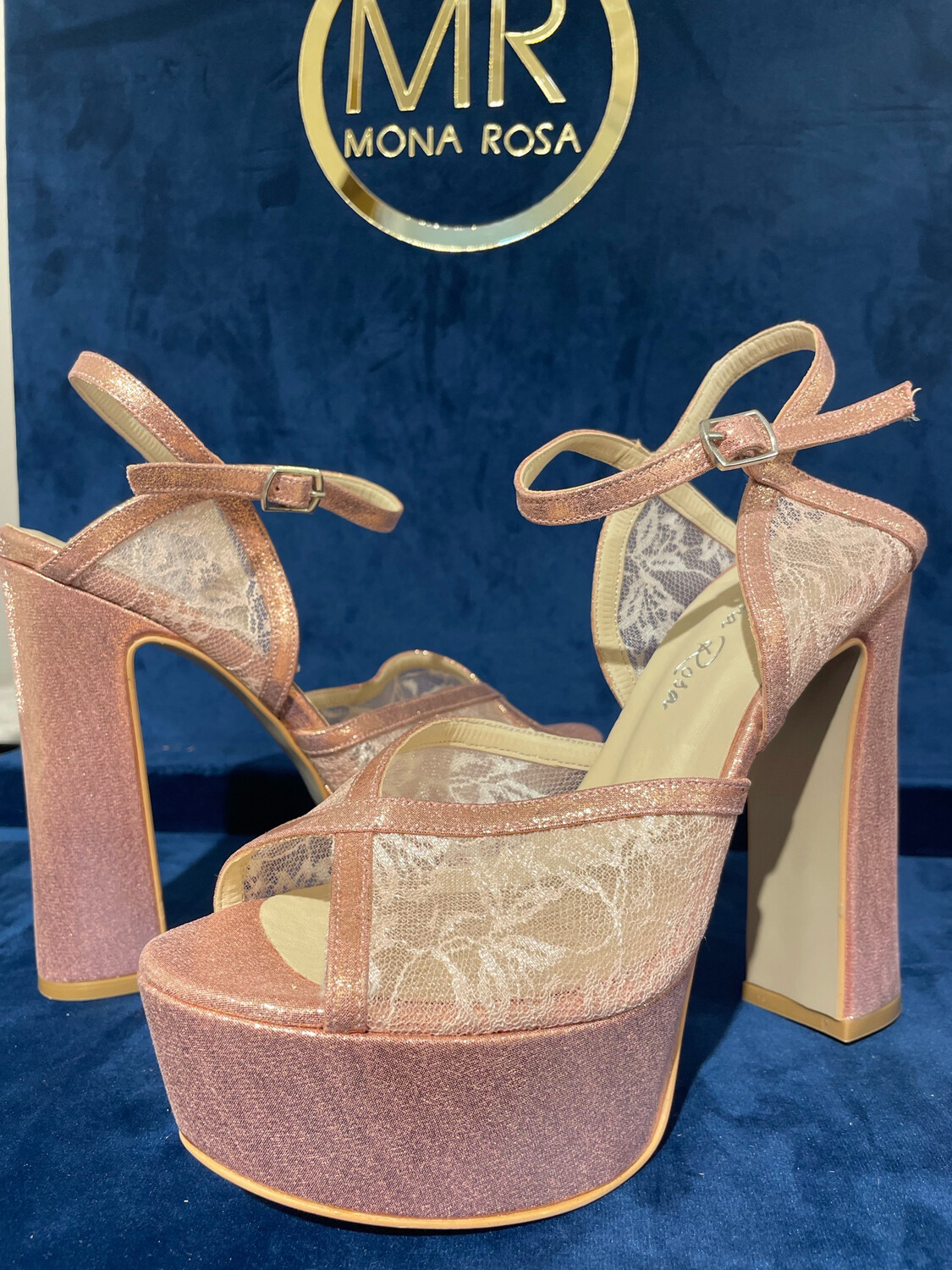 Sandalia Alta / Plataforma (14cm)  -  Rose