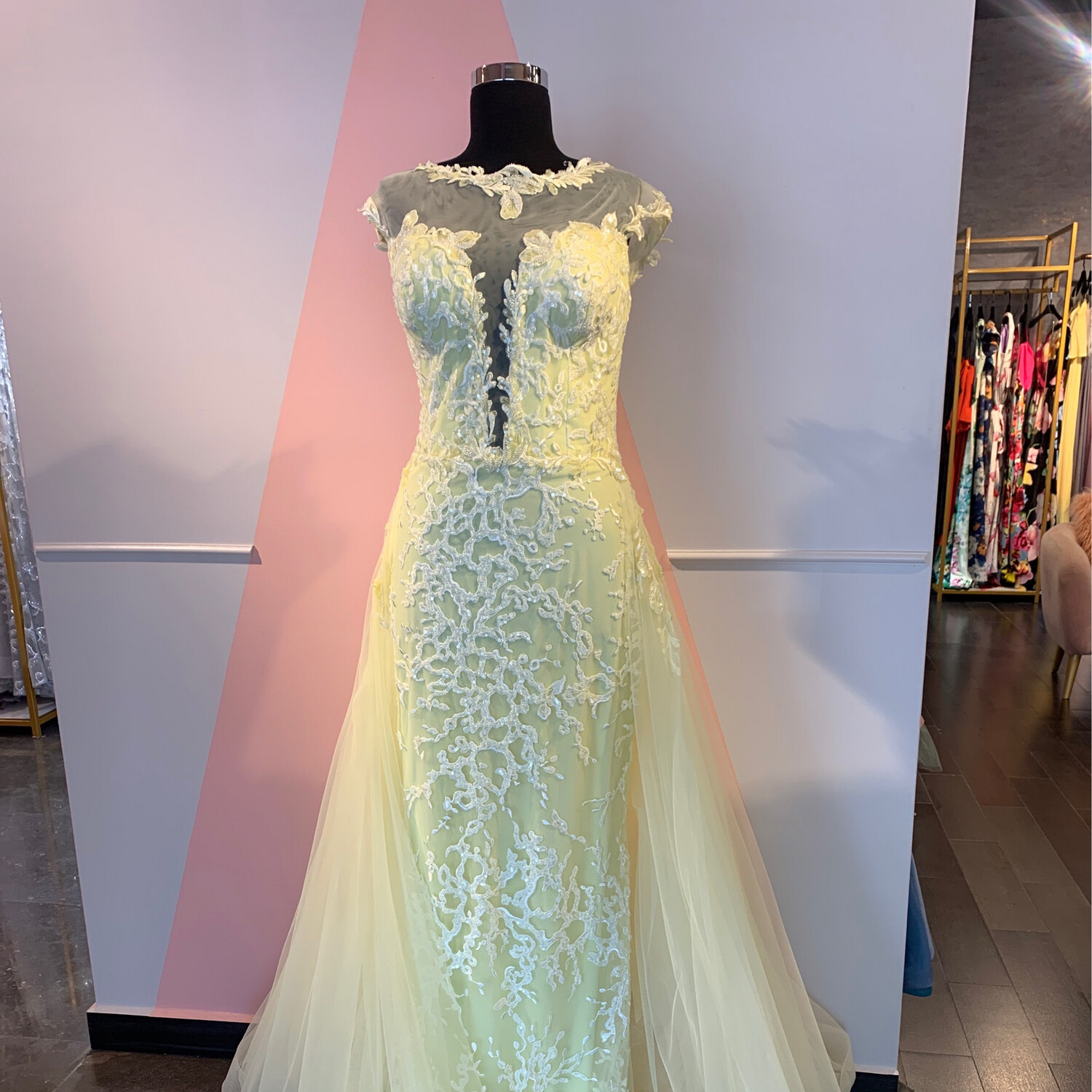 Vestido Largo - Amarillo - Talla: 12