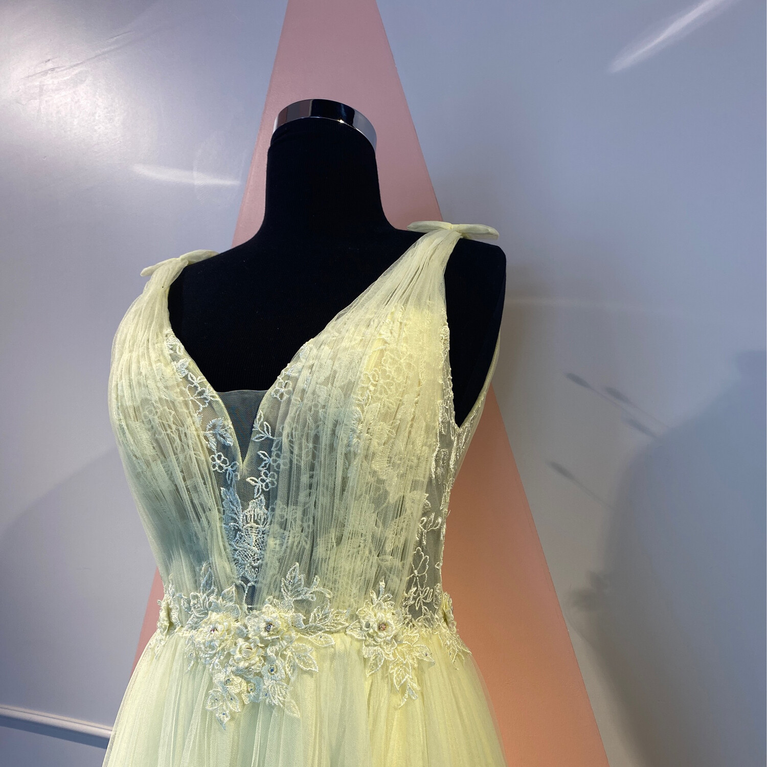 PRECIO REBAJADO -	Vestido	color	Amarillo/	Palido	de	Talla: 	8