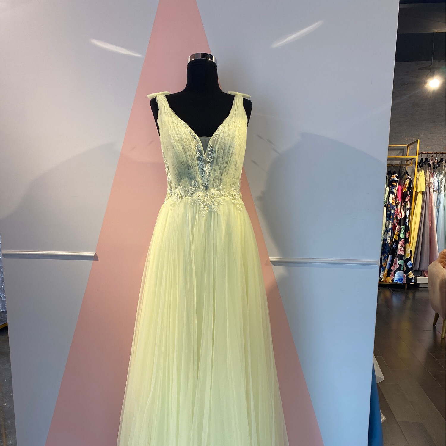 PRECIO REBAJADO -	Vestido	color	Amarillo/	Palido	de	Talla: 	8
