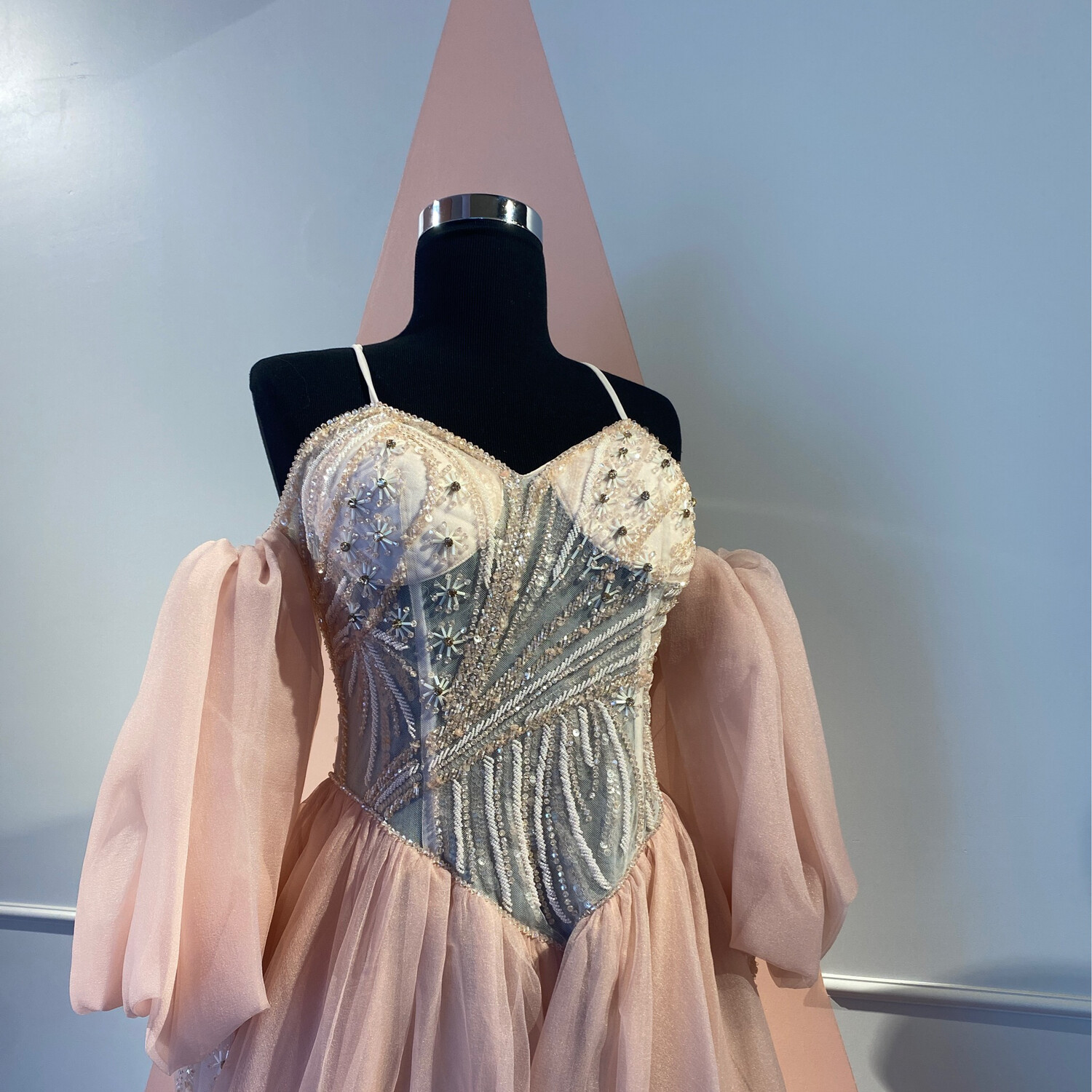 VESTIDO LARGO 	COLOR	ROSADO	TALLA:	42	EU	o	10	US