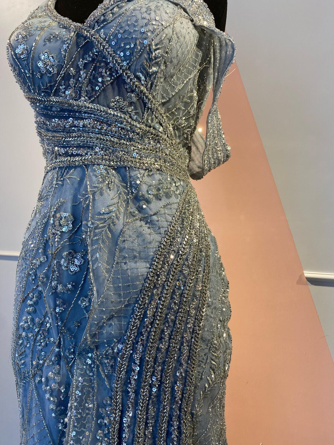 Vestido Largo - Celeste - Talla 16