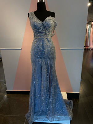 Vestido Largo - Celeste - Talla 16