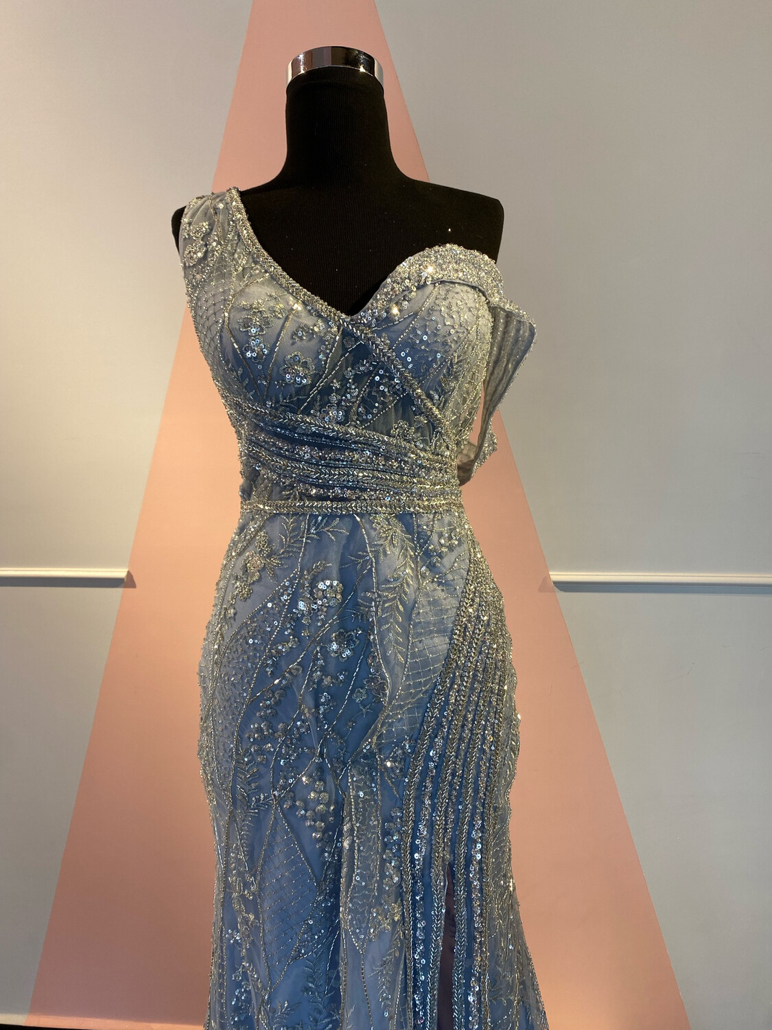 Vestido Largo - Celeste - Talla 16