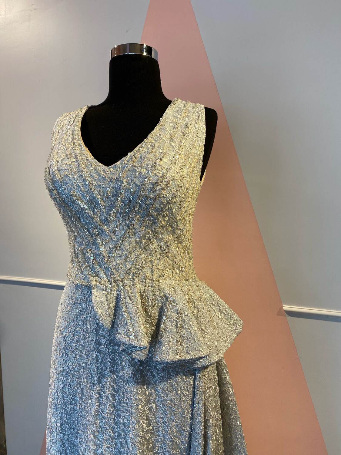 Vestido largo Dusty Blue - talla 46