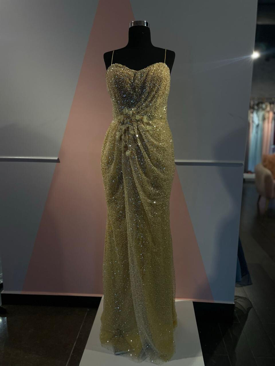 Vestido Largo Amarillo- Talla 42