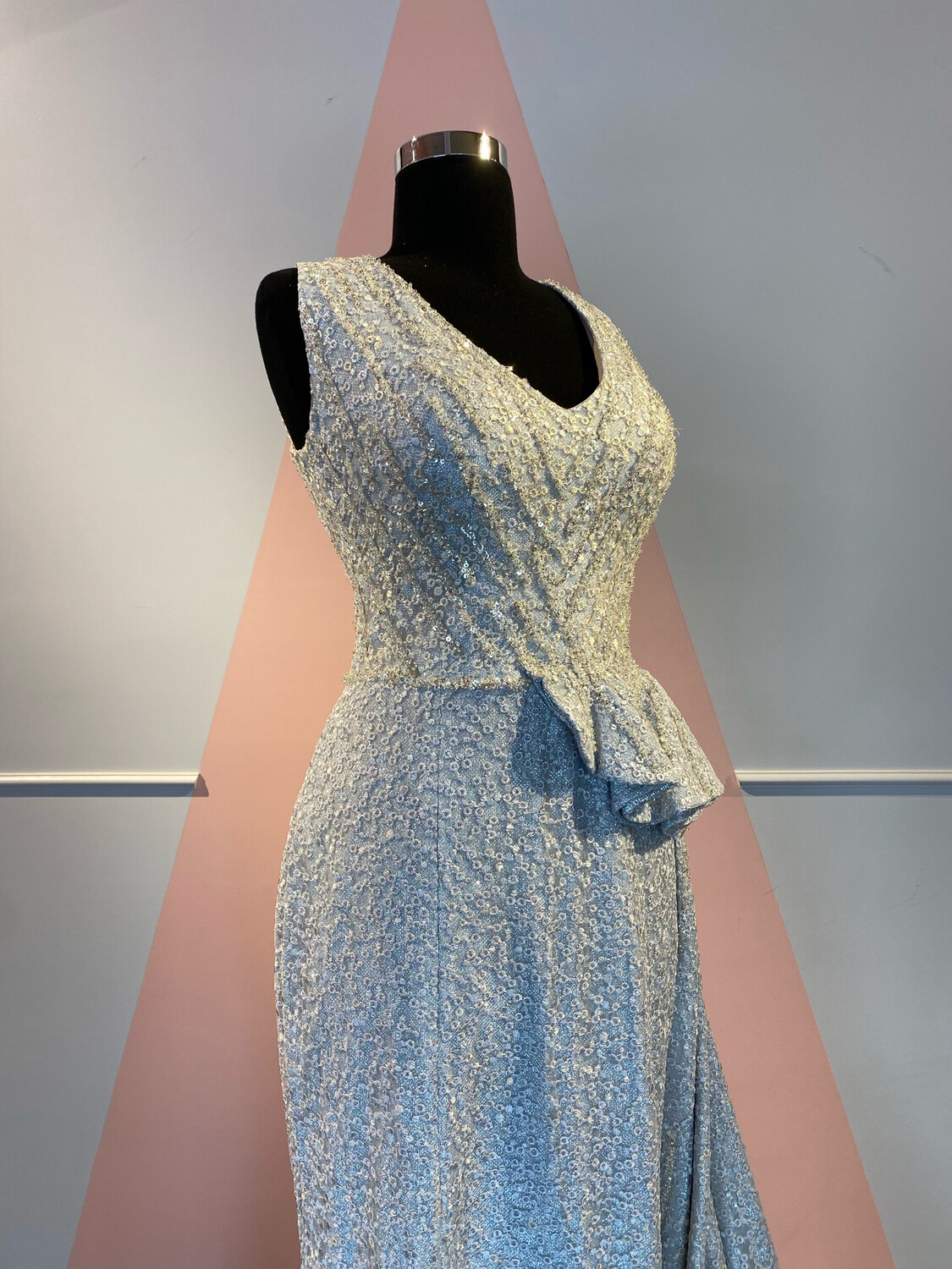 Vestido largo Dusty Blue - talla 46