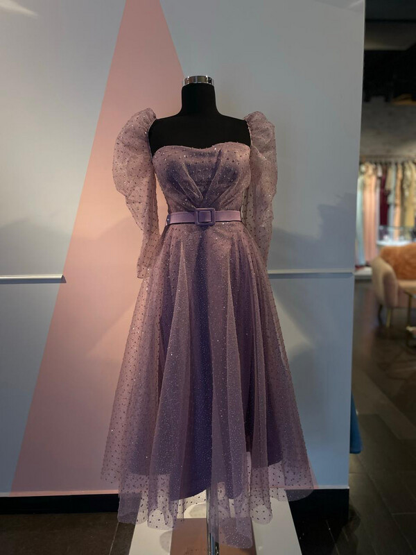 Vestido corto colo lila de diversas tallas