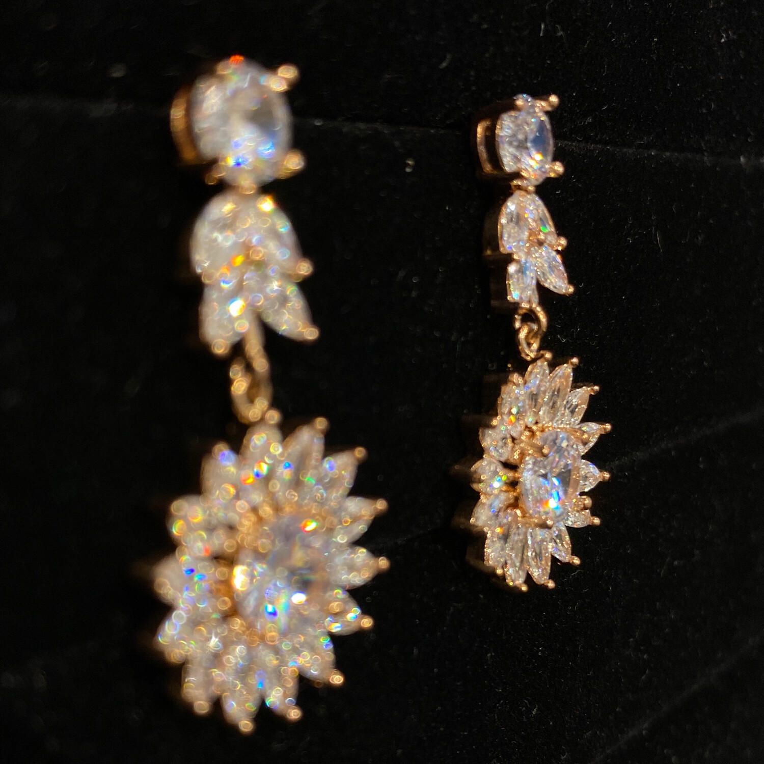 Aretes Largos - Rose Gold