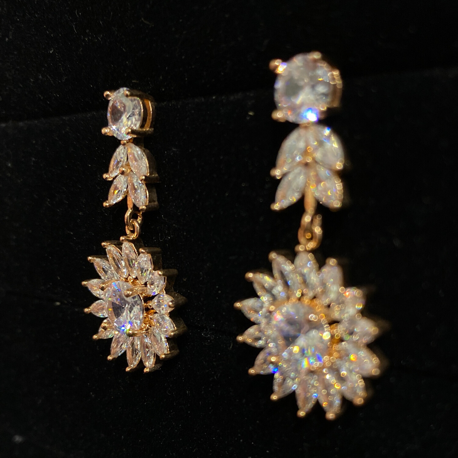 Aretes Largos - Rose Gold