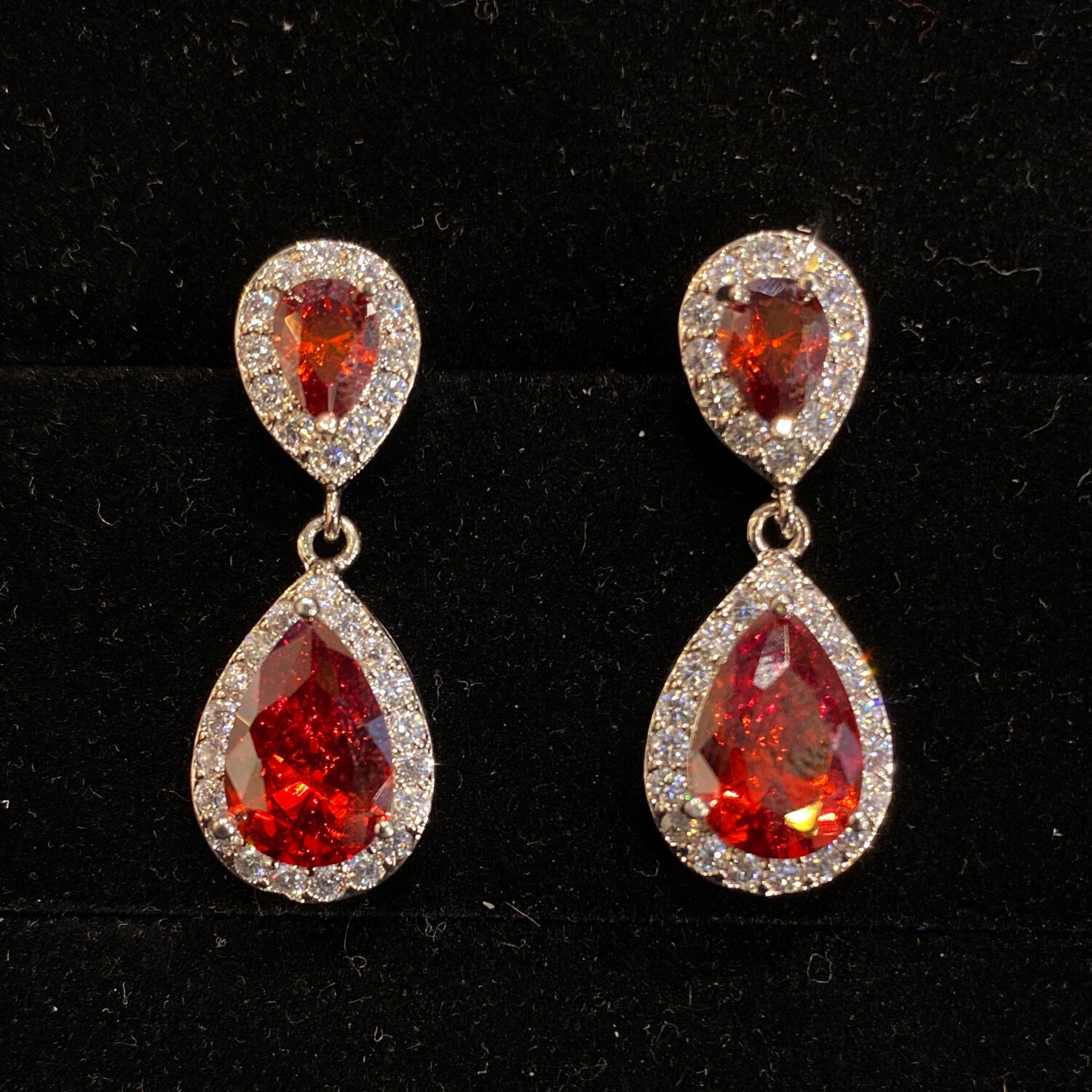 VENDIDOS - Aretes Medianos - Silver / Red
