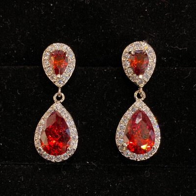 VENDIDOS - Aretes Medianos - Silver / Red