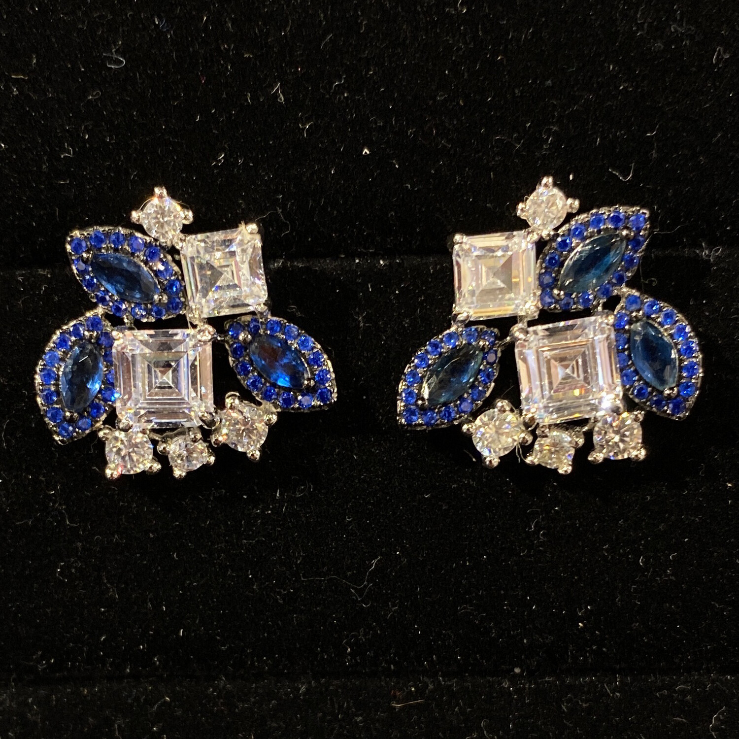 Aretes pequeños - Silver / Blue