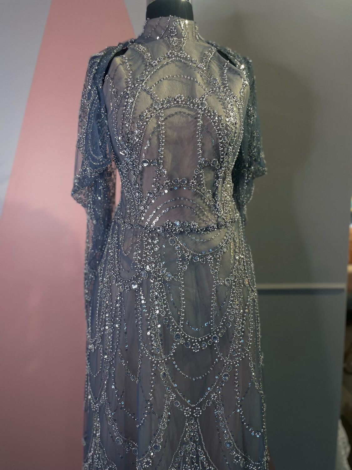 Vestido Largo Silver  size 44