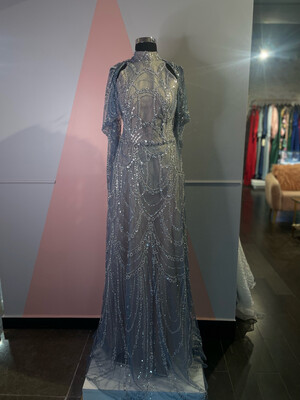 Vestido Largo Silver  size 44