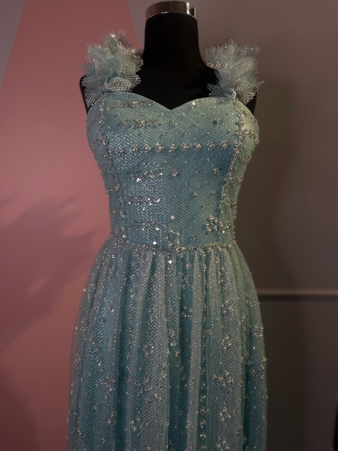 Vestido largo menta size 42