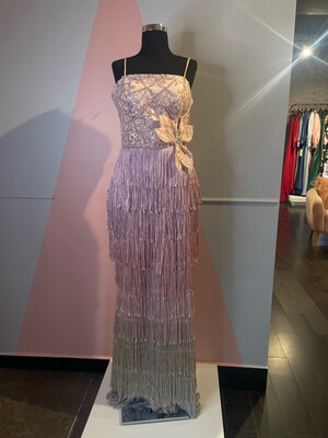 Vestido Largo,	Rosado	,Talla	42