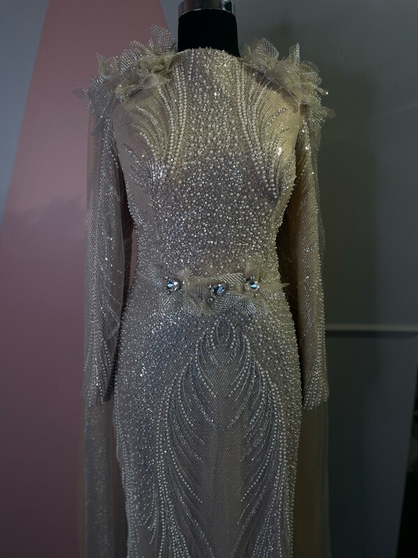 Vestido manga larga Pearl size 48