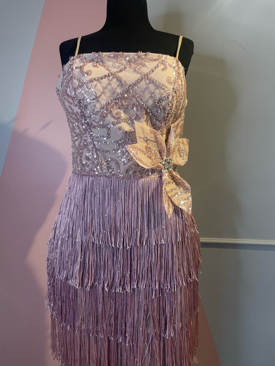 Vestido Largo,	Rosado	,Talla	42