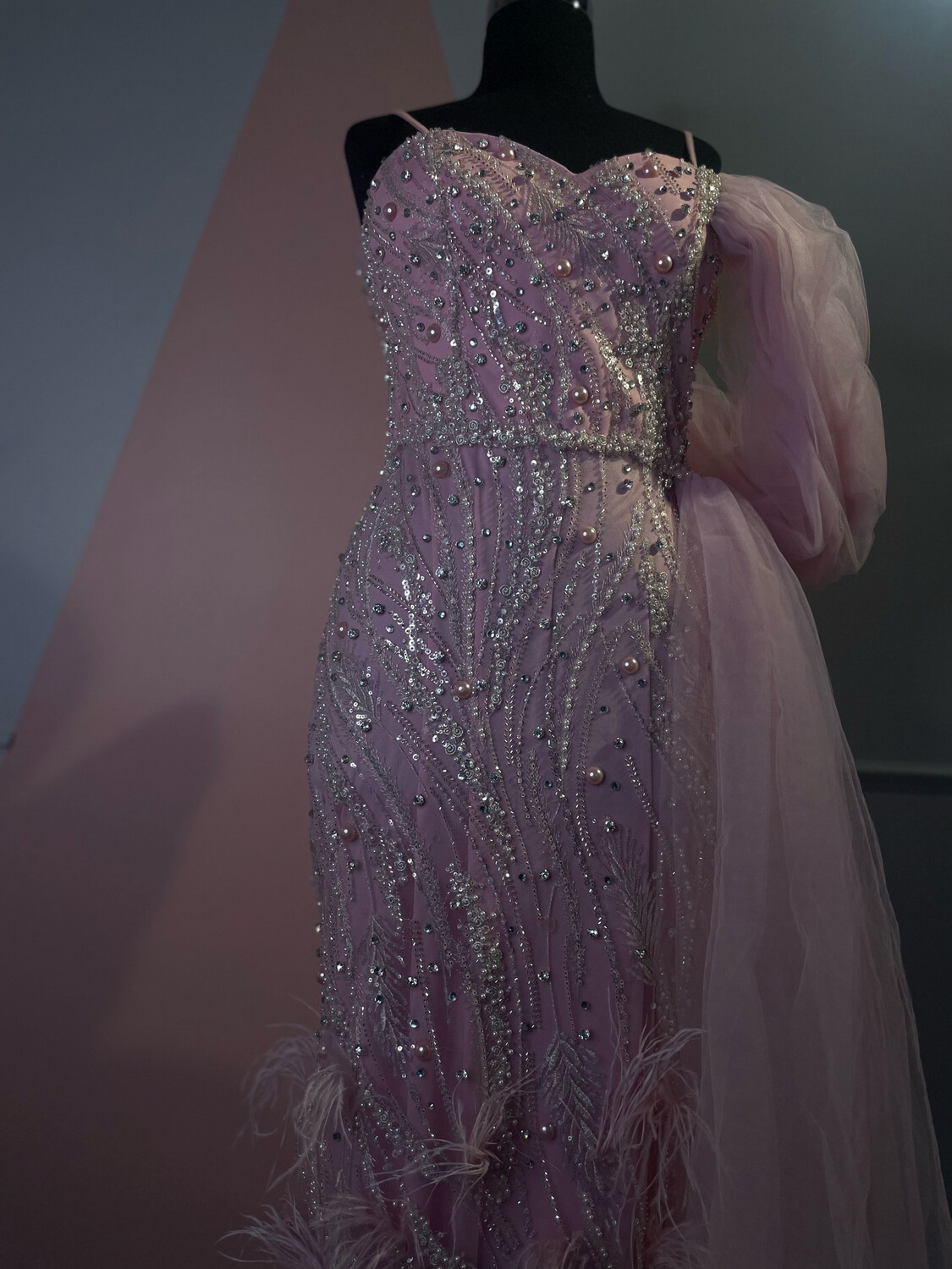 Vestido Largo Rosado sz 42