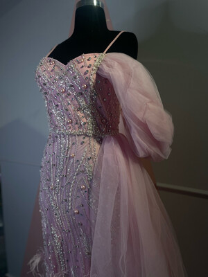 Vestido Largo Rosado sz 42