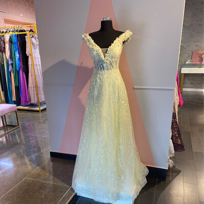 Vestido Largo - Amarillo - Talla 44 EU / 12  USA