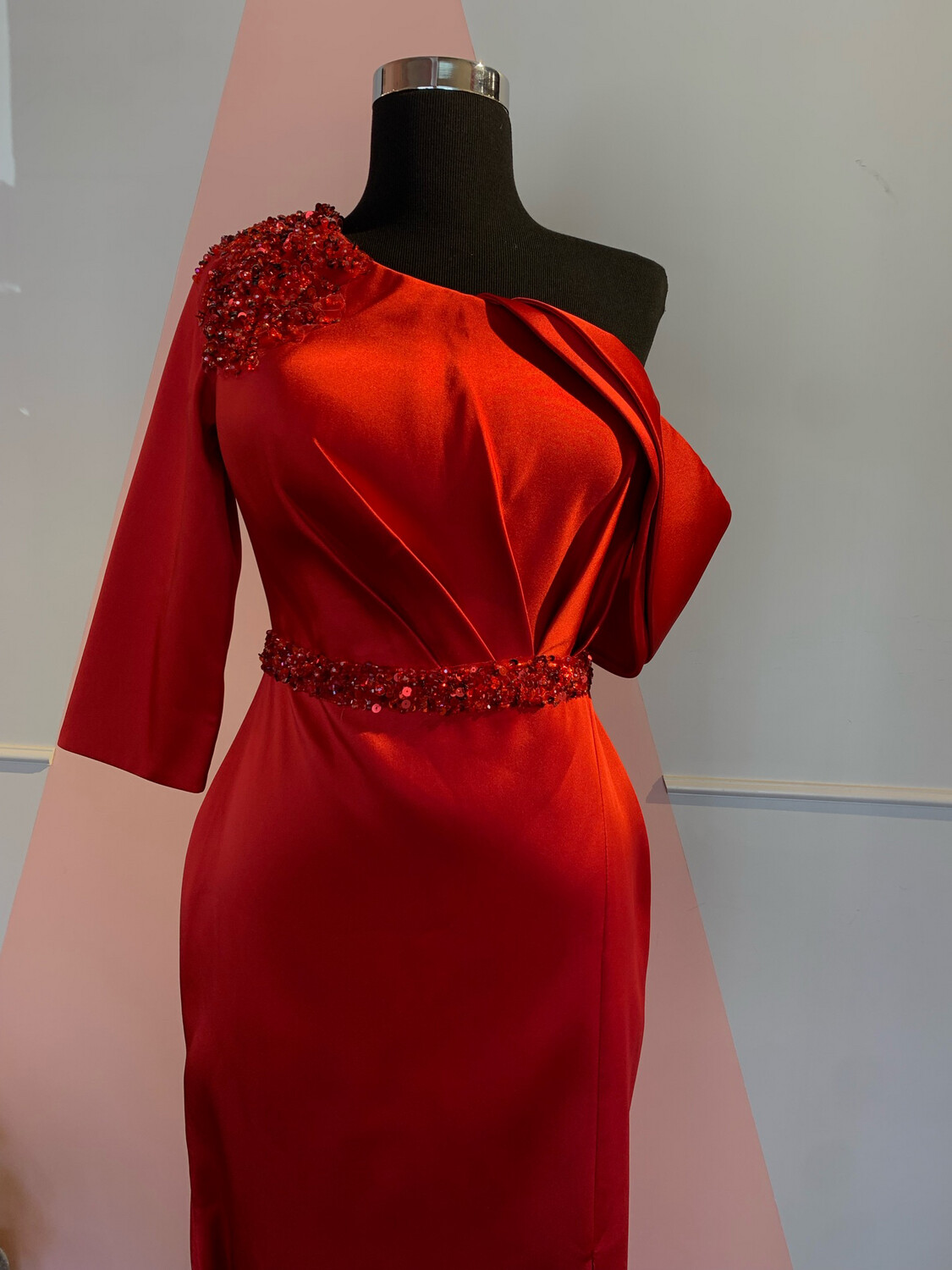 Vestido Largo,	Rojo	,Talla	44