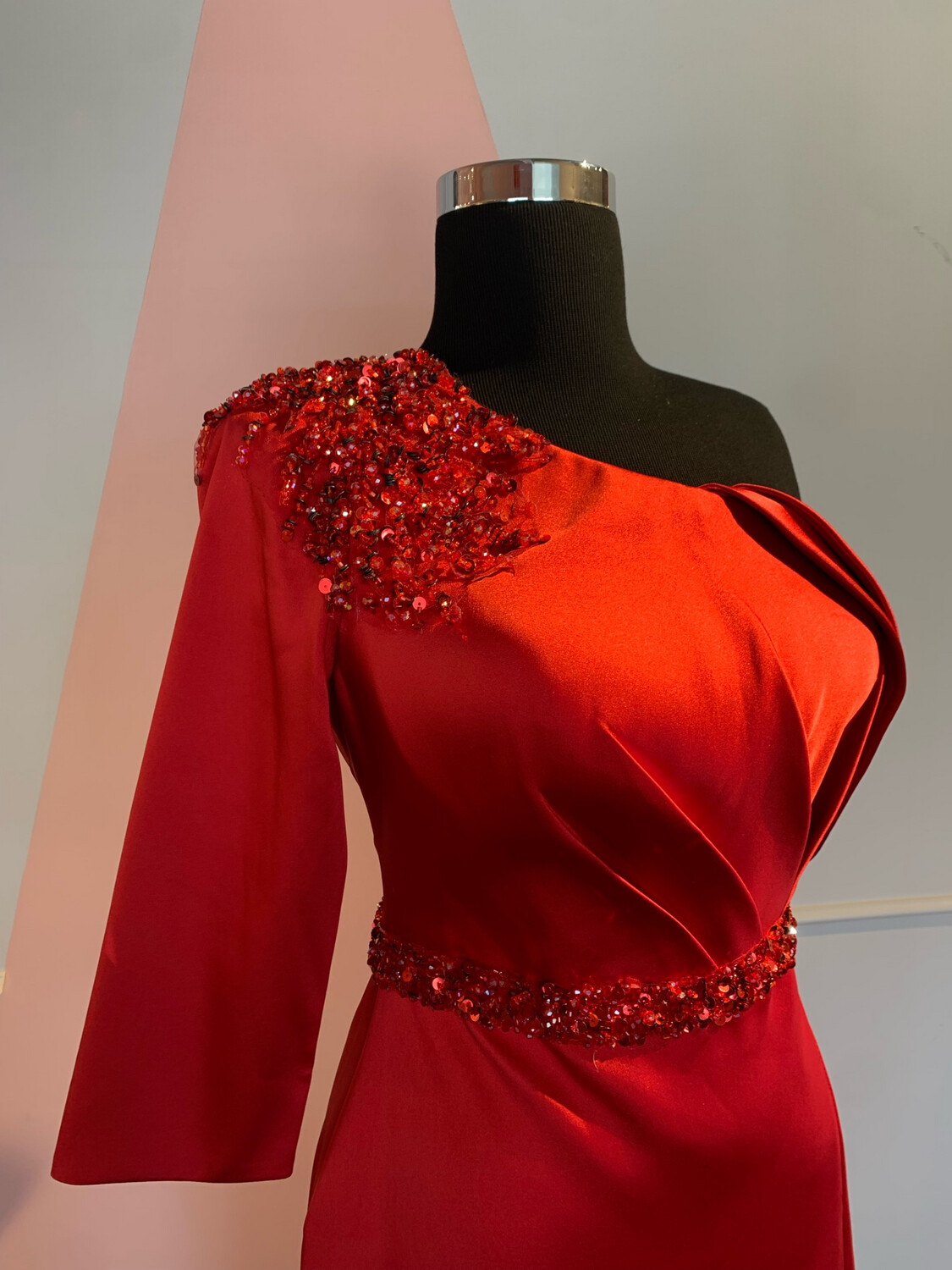 Vestido Largo,	Rojo	,Talla	44