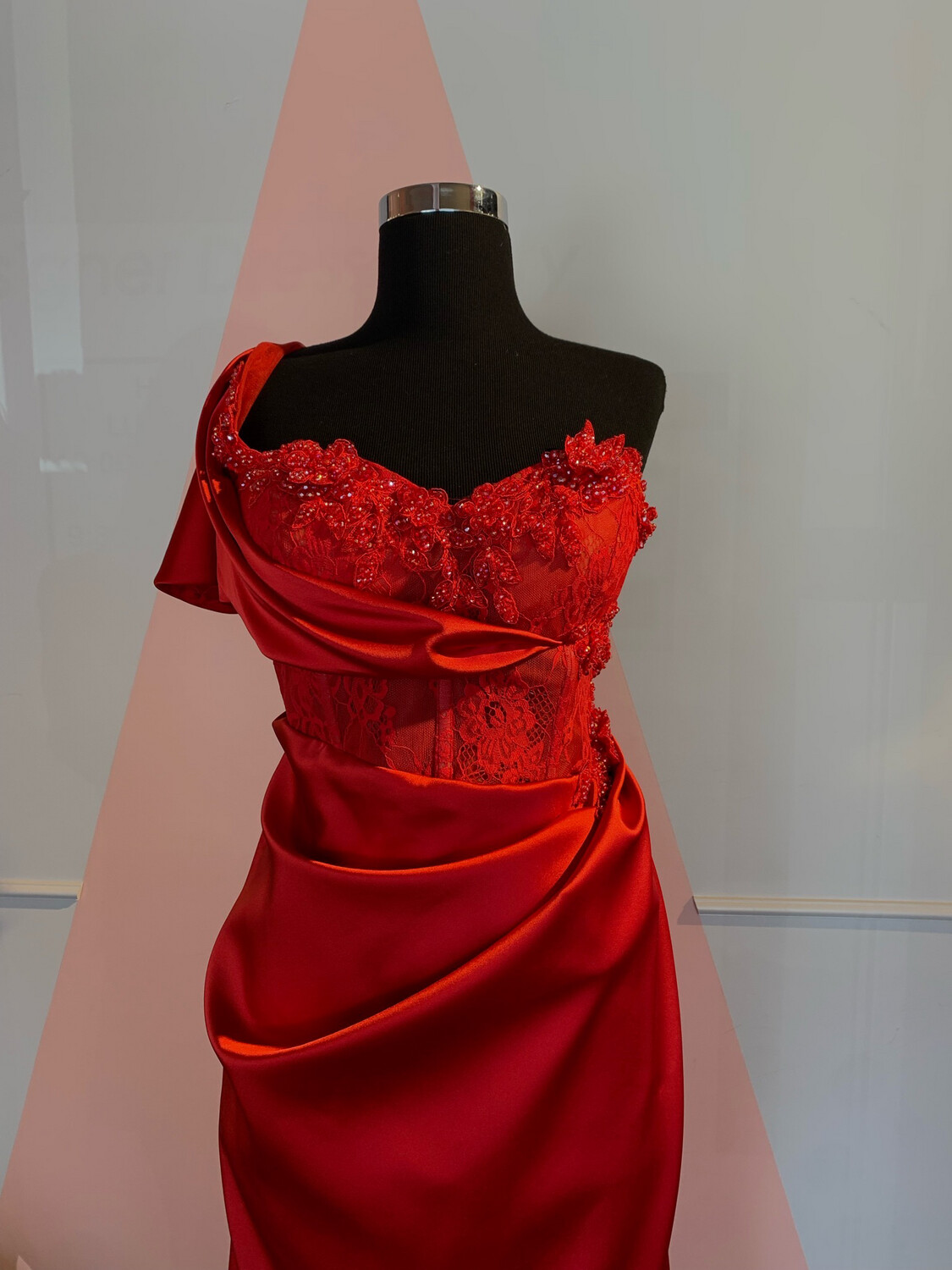 Vestido Largo,	Rojo	,Talla	44