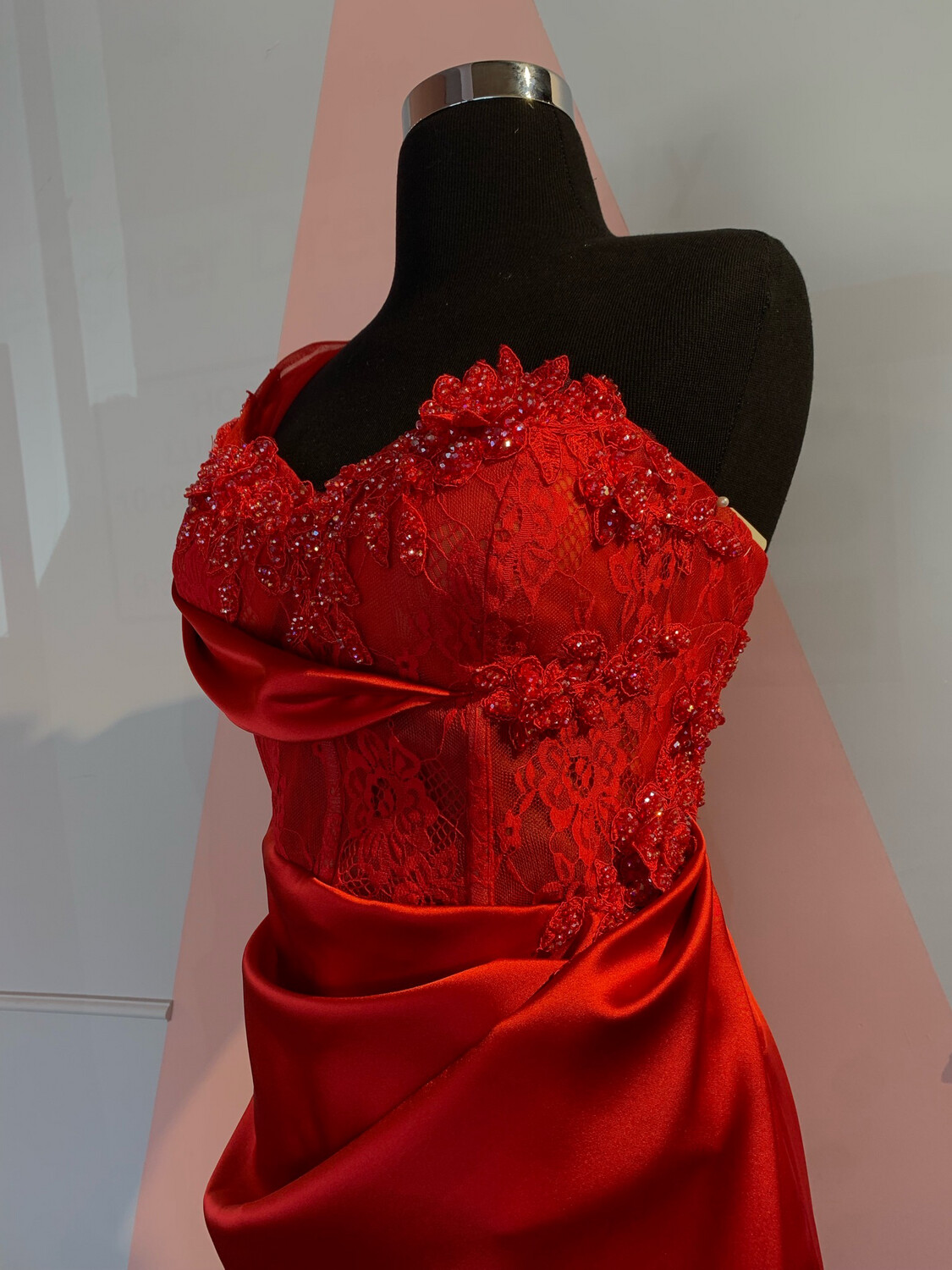 Vestido Largo,	Rojo	,Talla	44