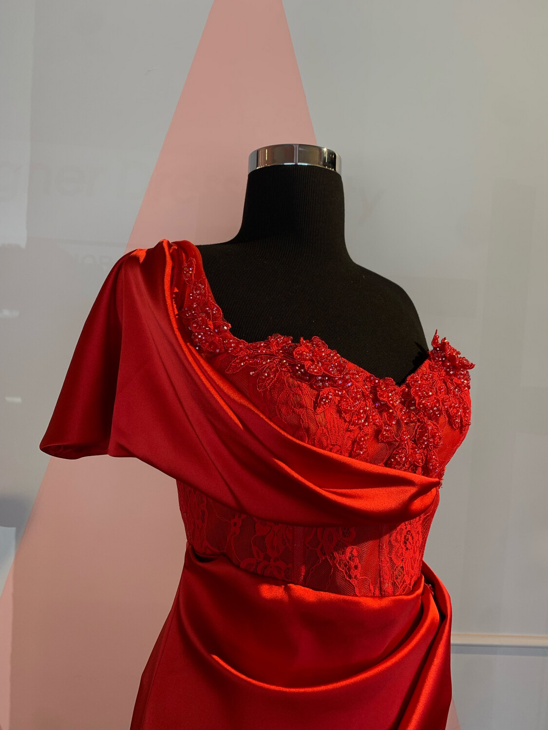 Vestido Largo,	Rojo	,Talla	44