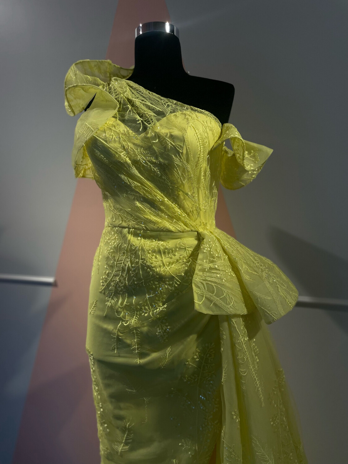 Vestido largo - Amarillo - talla 38