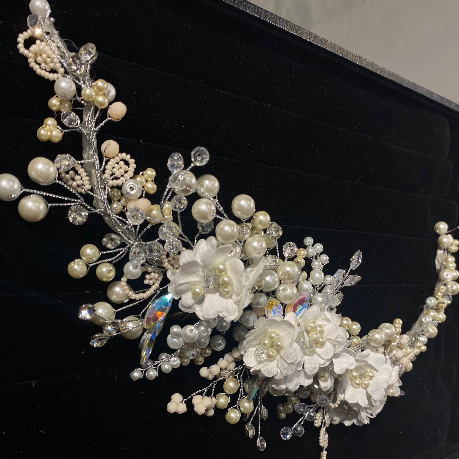 HEAD PIECE - SILVER, PEACH