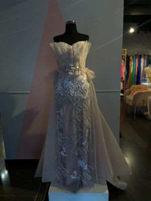 VESTIDO LARGO COLOR ROSADO TALLA 40