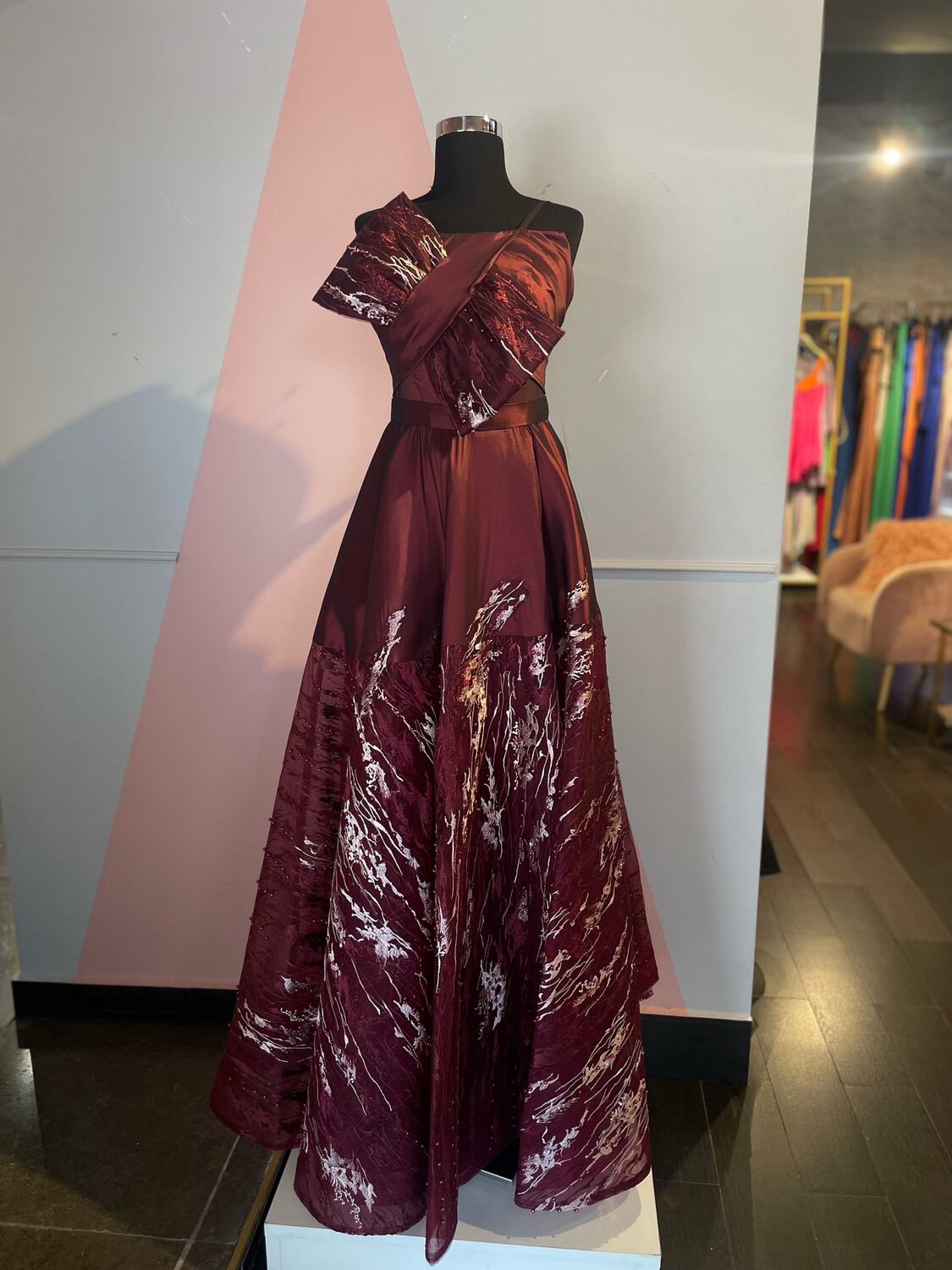Vestido largo Rojo Vino- sz 40