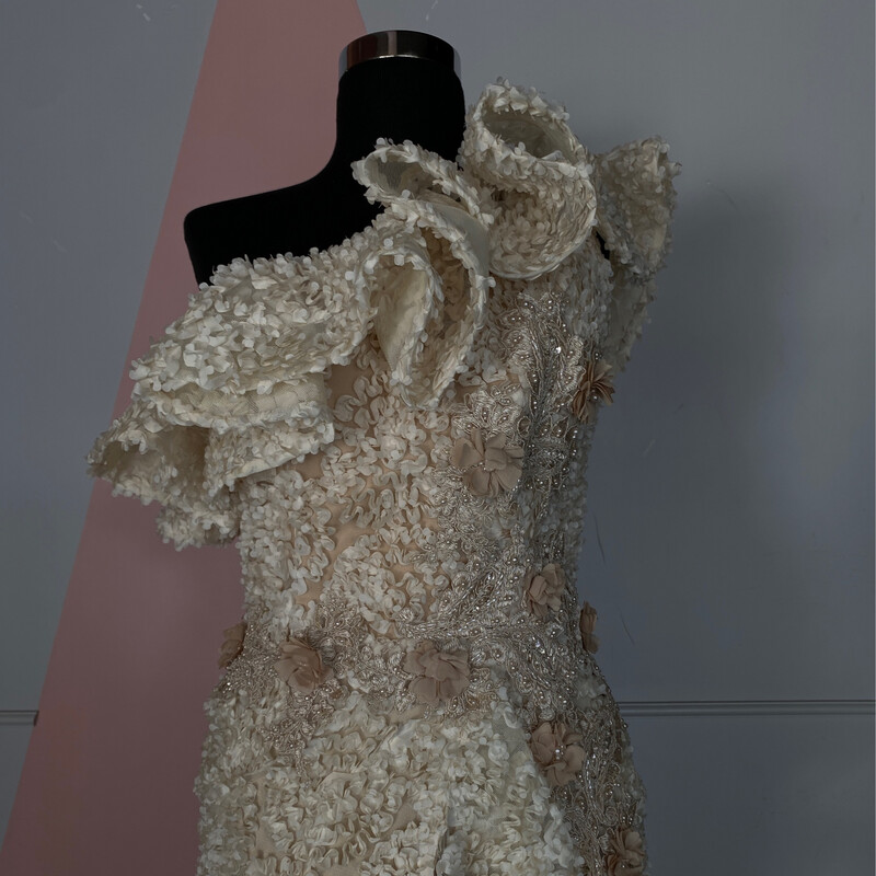 Vestido Largo,	Beige	,Talla	42