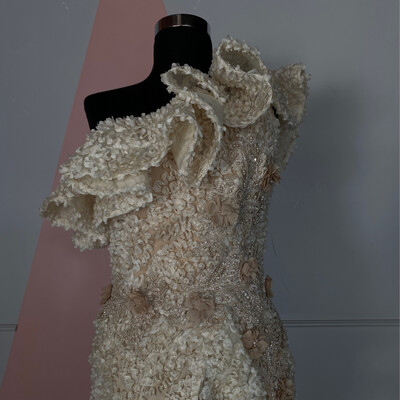 REBAJADO - Vestido Largo - Crema - Talla 42