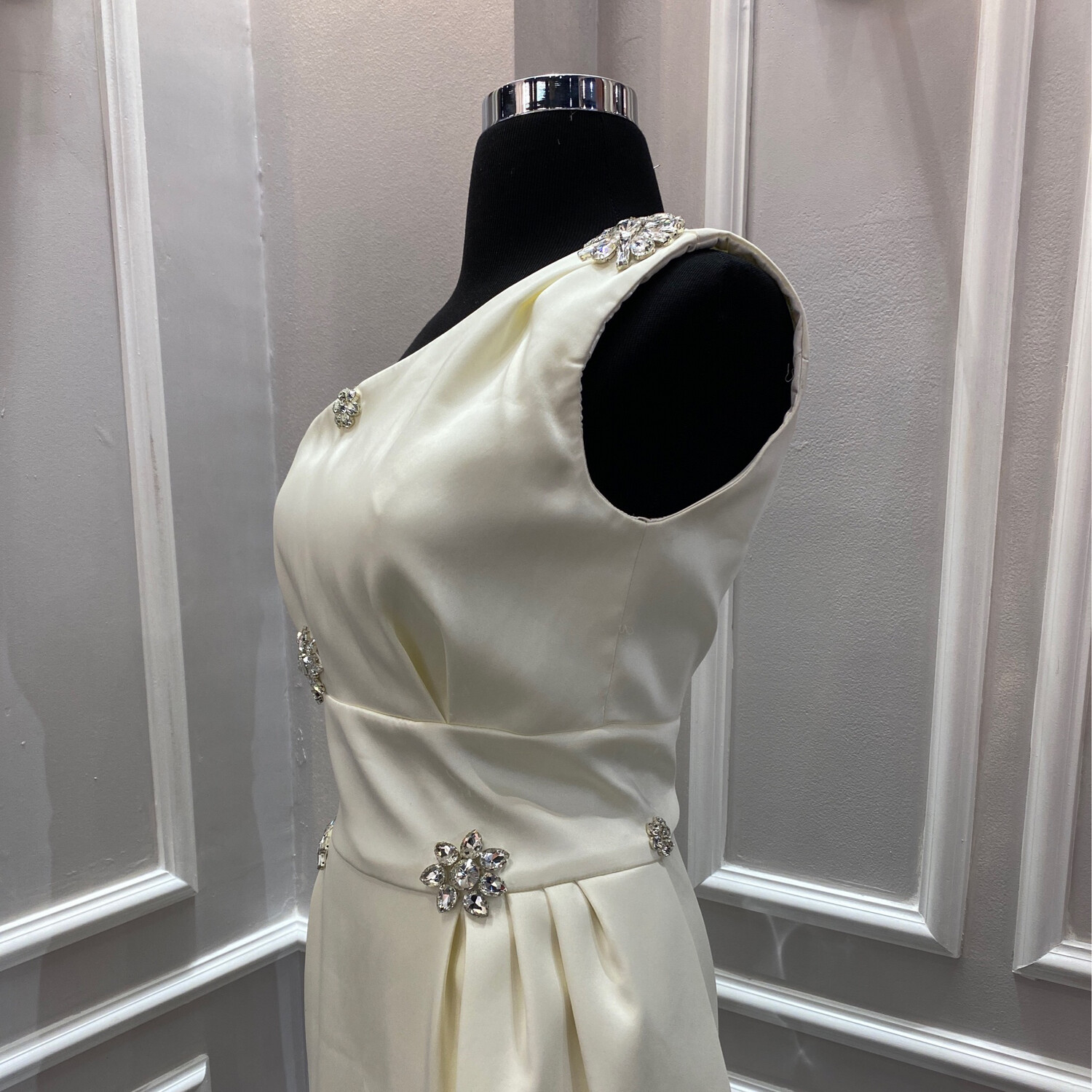 Vestido Largo,	Blanco	,Talla	40