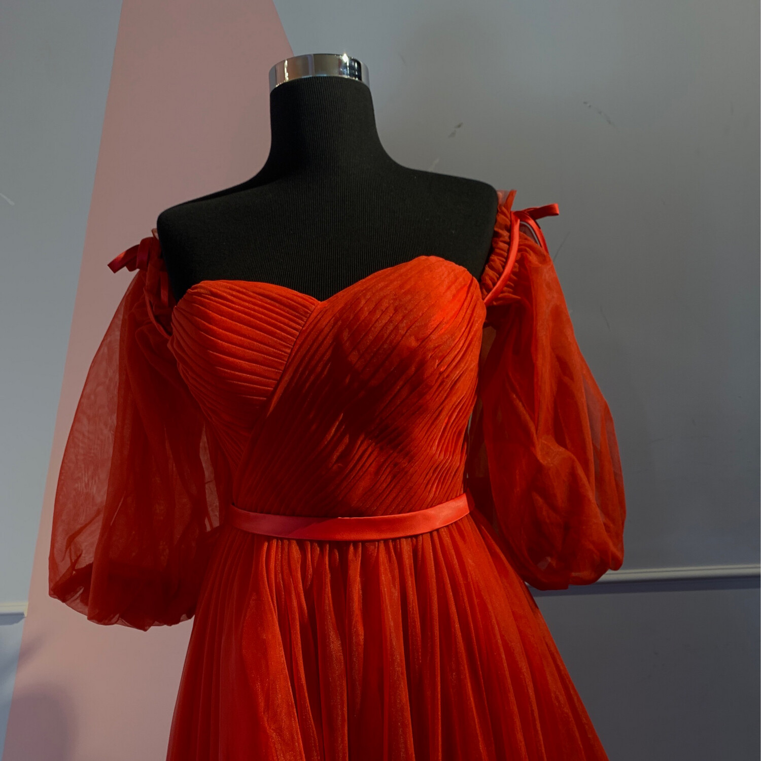 PRECIO REBAJADO -	Vestido	color	Rojo	Vibrante	de	Talla: 	10