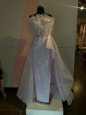 VESTIDO LARGO 	COLOR	LILA	(LILAC)	DE	TALLA:	42	EU	/	10	US