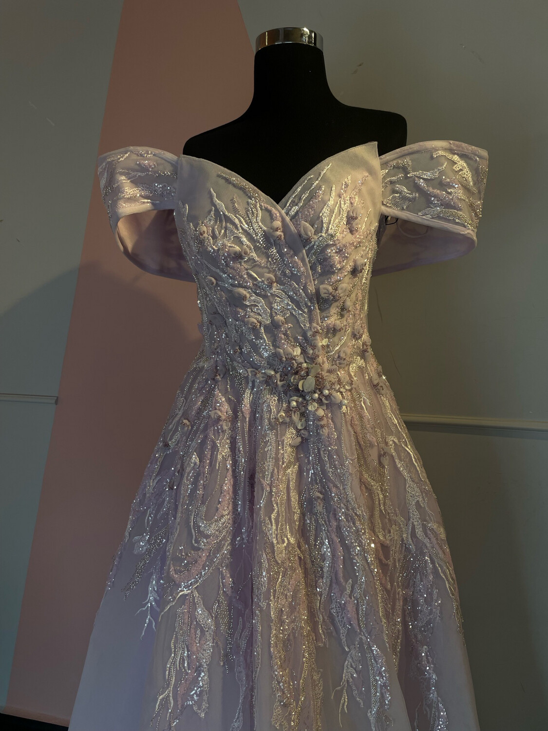 VESTIDO LARGO 	COLOR	ROSADO	PINK	DE	TALLA:	40	EU	/	8	US