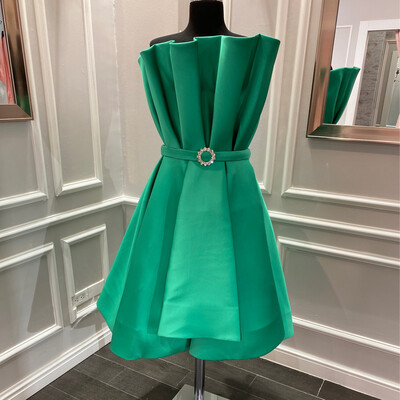 VESTIDO LARGO 	COLOR	VERDE	TALLA:	44	EU	o	12	US