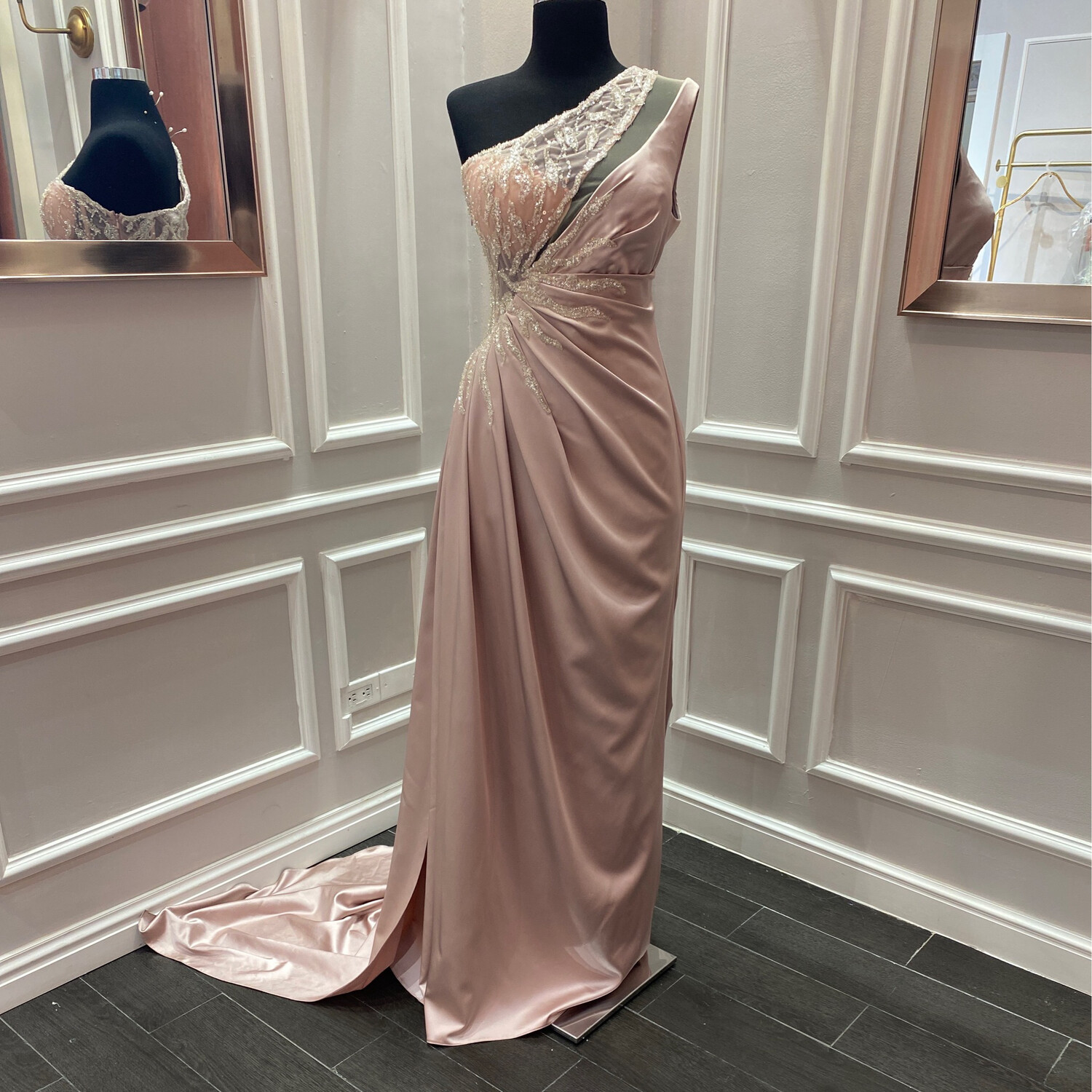 Vestido Largo,	Rosado	,Talla	14