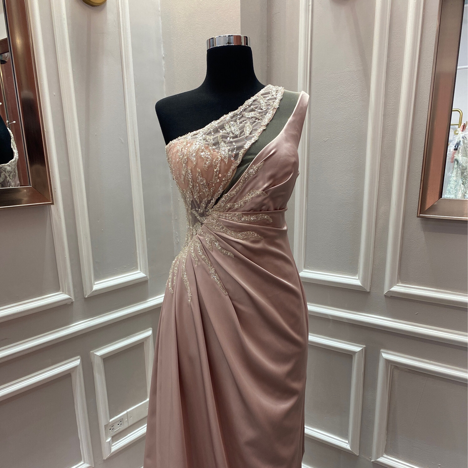 Vestido Largo,	Rosado	,Talla	14