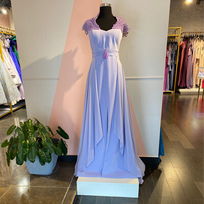 Vestido Largo,	 Lila 	,Talla	48