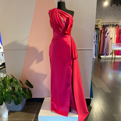 VESTIDO LARGO 	COLOR	ROSADO  FUCSIA	TALLA:	46	EU	o	44	US