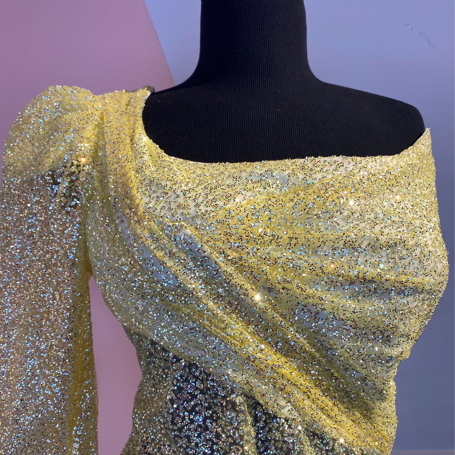 VESTIDO LARGO - AMARILLO - TALLA 46