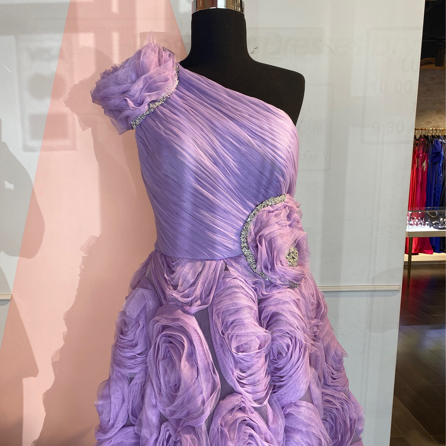 REBAJADO - VESTIDO LARGO 	COLOR	MORADO	TALLA:	44	EU	/	12	US